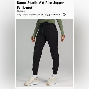 lululemon dance studio full length jogger